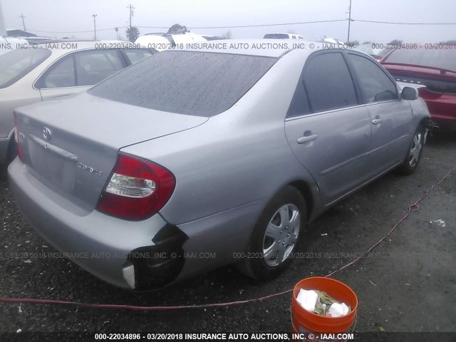 4T1BE32K64U925158 - 2004 TOYOTA CAMRY LE/XLE/SE GRAY photo 4