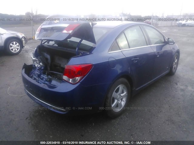 1G1PC5SB6D7220802 - 2013 CHEVROLET CRUZE LT BLUE photo 4