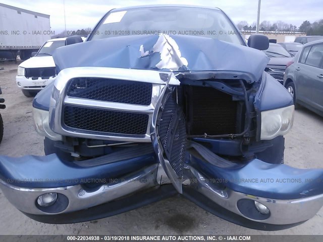 1D7HU18D74S607212 - 2004 DODGE RAM 1500 ST/SLT BLUE photo 6