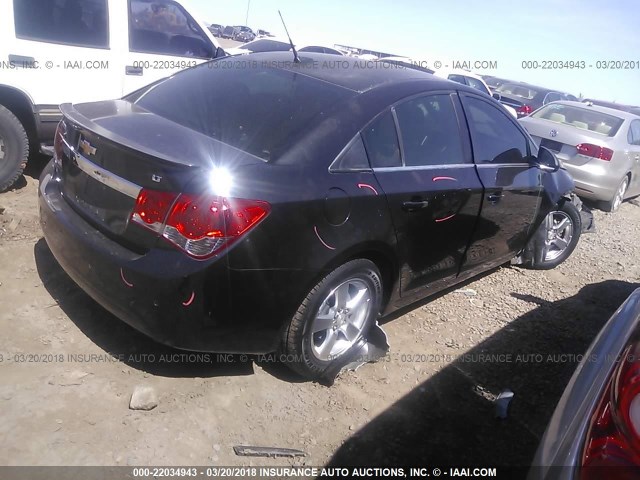 1G1PF5S92B7104238 - 2011 CHEVROLET CRUZE LT BLACK photo 4