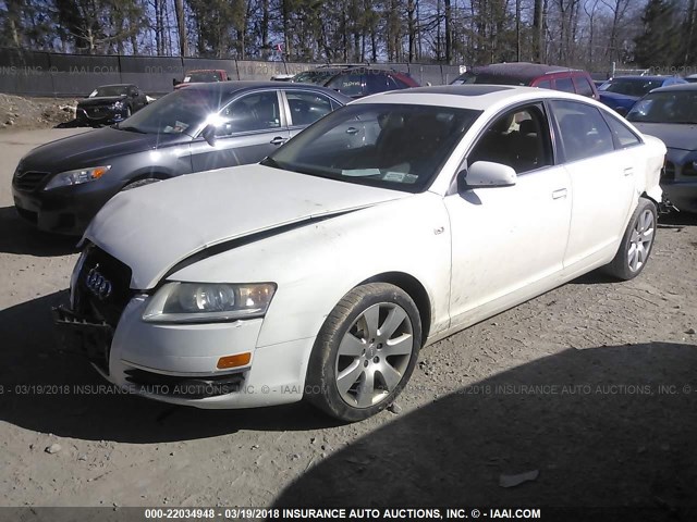 WAUAH74F96N160116 - 2006 AUDI A6 3.2 WHITE photo 2