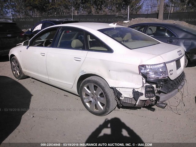 WAUAH74F96N160116 - 2006 AUDI A6 3.2 WHITE photo 3