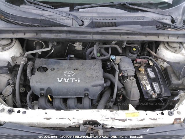 JTLKT324240167956 - 2004 TOYOTA SCION XB WHITE photo 10