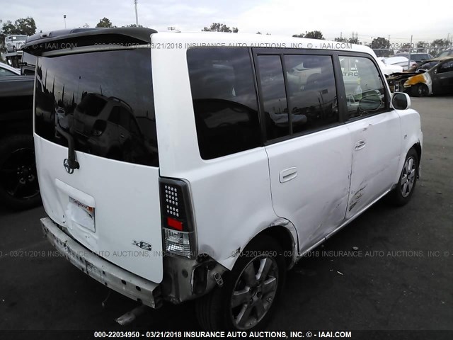 JTLKT324240167956 - 2004 TOYOTA SCION XB WHITE photo 4