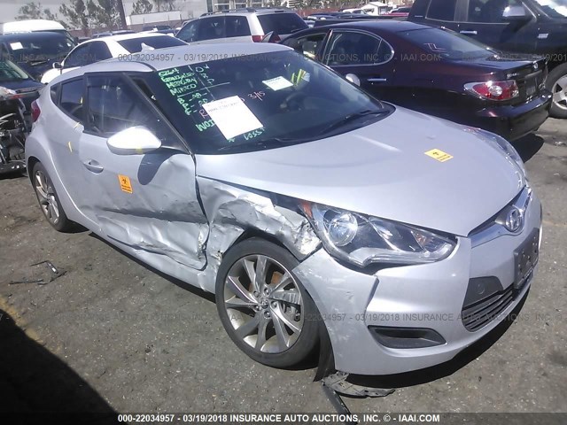 KMHTC6AD1GU289154 - 2016 HYUNDAI VELOSTER SILVER photo 1