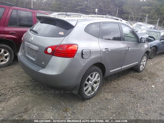 JN8AS5MT3BW568540 - 2011 NISSAN ROGUE S/SV/KROM GRAY photo 4