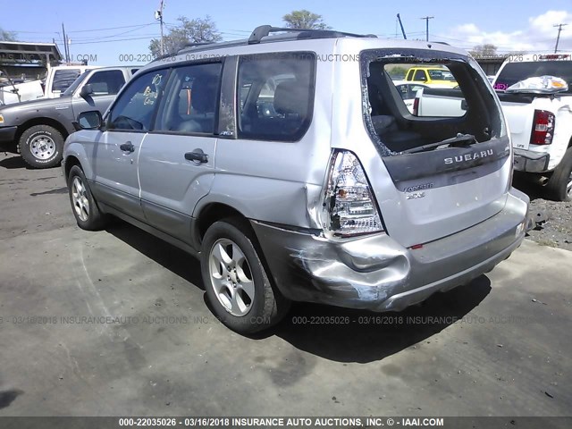 JF1SG65624H723351 - 2004 SUBARU FORESTER 2.5XS SILVER photo 3