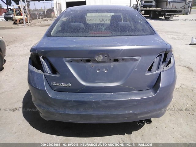 1YVHZ8BH8B5M30661 - 2011 MAZDA 6 I GRAY photo 6