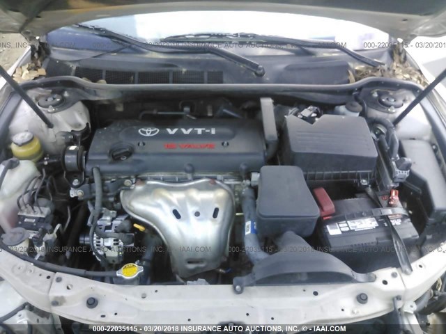 4T1BE46K17U666955 - 2007 TOYOTA CAMRY NEW GENERAT CE/LE/XLE/SE GOLD photo 10