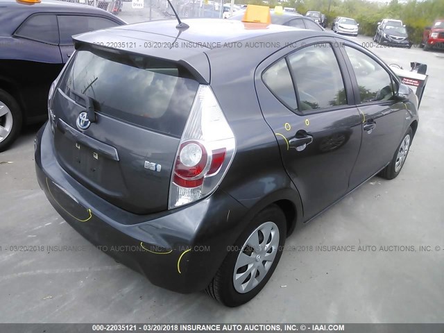 JTDKDTB30D1553897 - 2013 TOYOTA PRIUS C GRAY photo 4