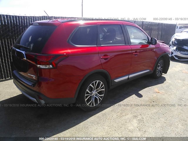 JA4AD3A31GZ045046 - 2016 MITSUBISHI OUTLANDER SE/SEL RED photo 4