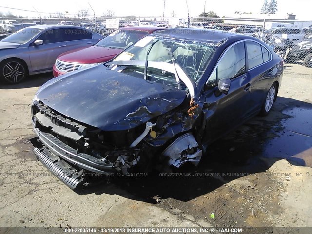 4S3BNAF68F3032665 - 2015 SUBARU LEGACY 2.5I PREMIUM GRAY photo 2