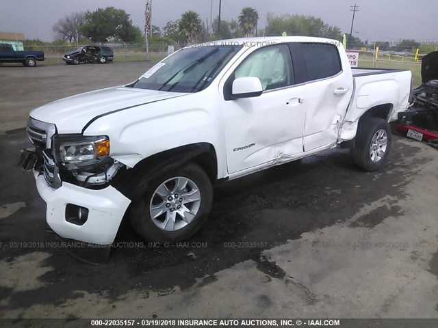 1GTG5CE30G1384550 - 2016 GMC CANYON SLE WHITE photo 2