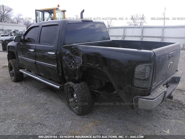 3GCPKSE32BG251611 - 2011 CHEVROLET SILVERADO K1500 LT BLACK photo 3