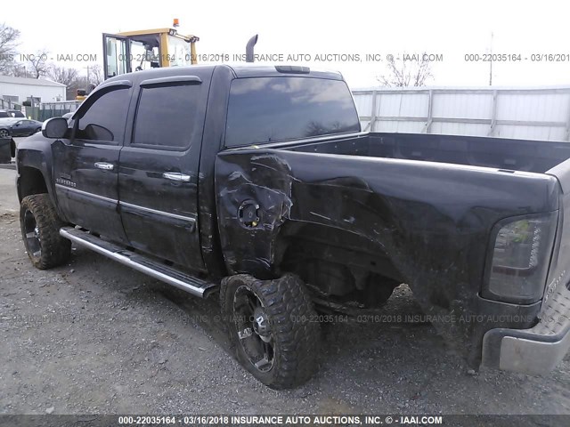 3GCPKSE32BG251611 - 2011 CHEVROLET SILVERADO K1500 LT BLACK photo 6