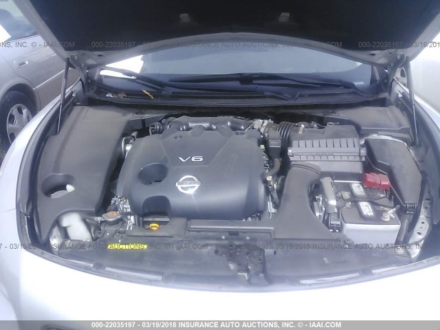 1N4AA5AP6EC489428 - 2014 NISSAN MAXIMA S/SV SILVER photo 10