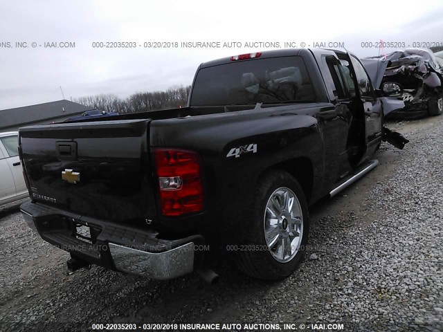 1GCRKSE72CZ280443 - 2012 CHEVROLET SILVERADO K1500 LT BLACK photo 4