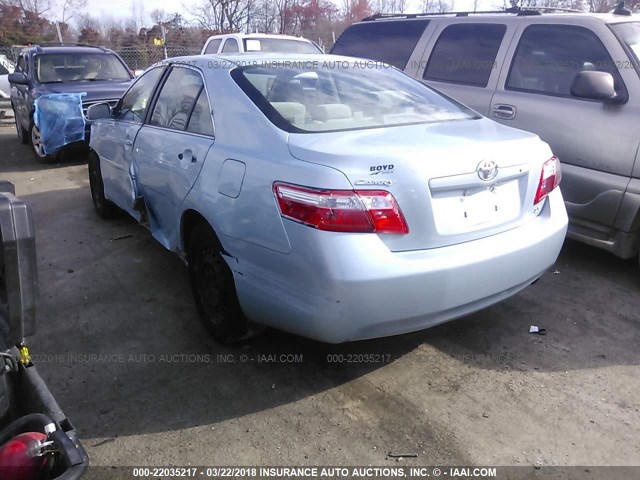 4T1BE46K29U869517 - 2009 TOYOTA CAMRY SE/LE/XLE BLUE photo 3