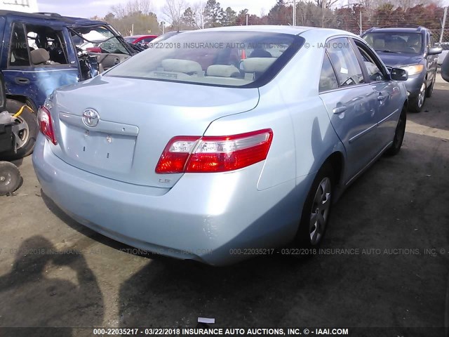 4T1BE46K29U869517 - 2009 TOYOTA CAMRY SE/LE/XLE BLUE photo 4