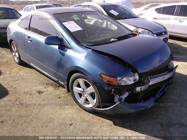 2HGFG12948H570857 - 2008 HONDA CIVIC EXL BLUE photo 1