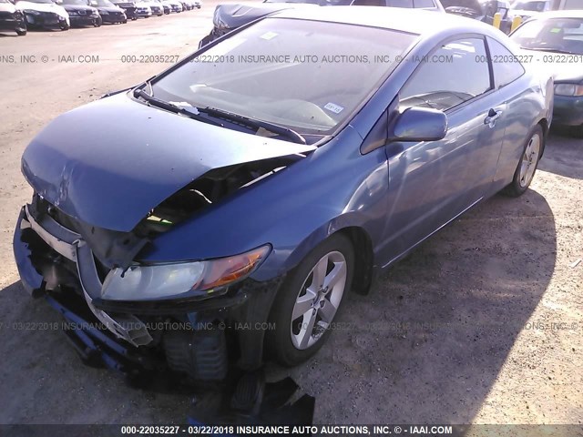 2HGFG12948H570857 - 2008 HONDA CIVIC EXL BLUE photo 2