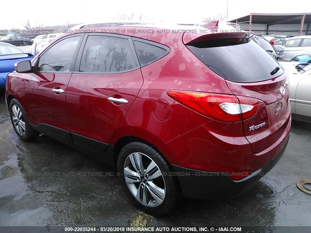 KM8JU3AG3EU794039 - 2014 HYUNDAI Tucson GLS/LIMITED/SE MAROON photo 3