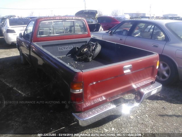 JT4RN81P2L5066091 - 1990 TOYOTA PICKUP 1/2 TON SHORT WHEELBASE DLX RED photo 3