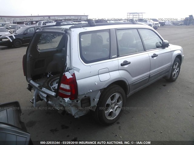 JF1SG65673H724820 - 2003 SUBARU FORESTER 2.5XS ნაცრისფერი ფოტო 4