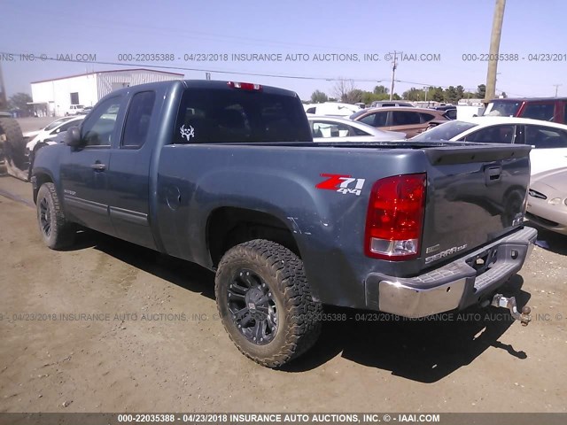 1GTR2VE38BZ150003 - 2011 GMC SIERRA K1500 SLE BLUE photo 3