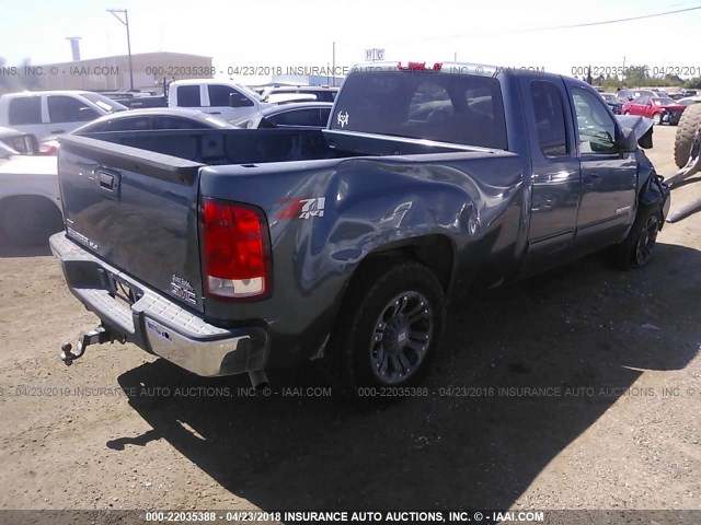 1GTR2VE38BZ150003 - 2011 GMC SIERRA K1500 SLE BLUE photo 4