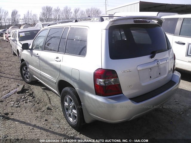 JTEGP21A650084406 - 2005 TOYOTA HIGHLANDER LIMITED SILVER photo 3