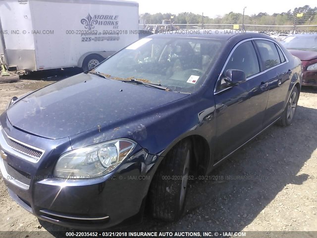 1G1ZC5E12BF309801 - 2011 CHEVROLET MALIBU 1LT BLUE photo 2