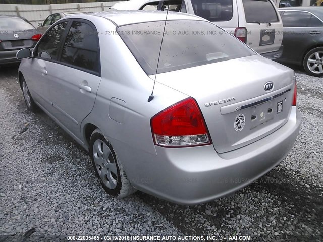 KNAFE221895656991 - 2009 KIA SPECTRA EX/LX/SX SILVER photo 3