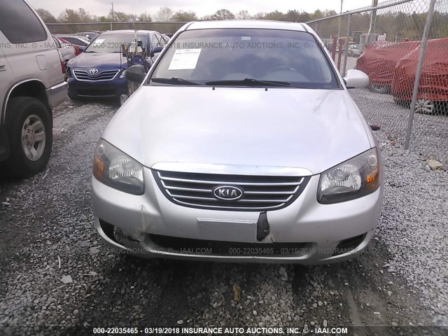 KNAFE221895656991 - 2009 KIA SPECTRA EX/LX/SX SILVER photo 6