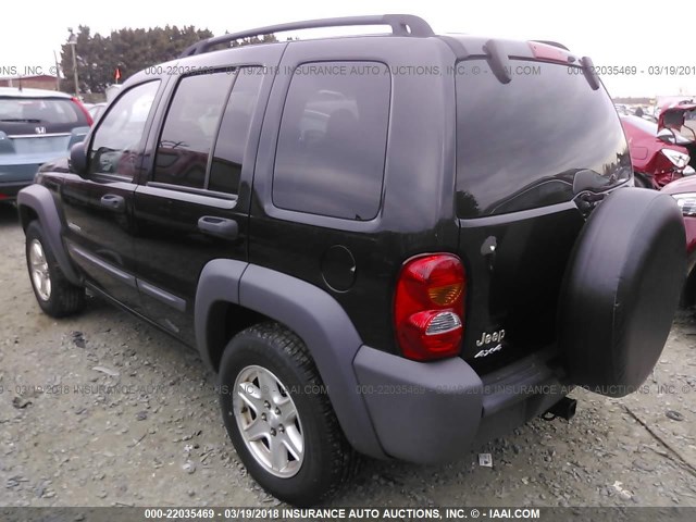 1J4GL48K04W197154 - 2004 JEEP LIBERTY SPORT 黑色 照片 3