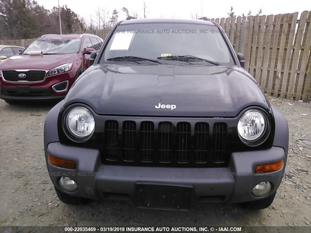 1J4GL48K04W197154 - 2004 JEEP LIBERTY SPORT BLACK photo 6