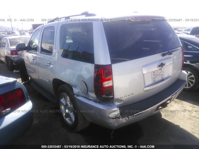 1GNSKCE09DR286548 - 2013 CHEVROLET TAHOE K1500 LTZ SILVER photo 3