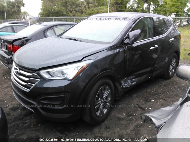 5XYZT3LB0GG373802 - 2016 HYUNDAI SANTA FE SPORT  GRAY photo 2