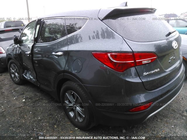 5XYZT3LB0GG373802 - 2016 HYUNDAI SANTA FE SPORT  GRAY photo 3