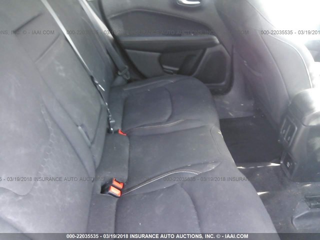 3C4NJDAB1JT163593 - 2018 JEEP COMPASS SPORT BLACK photo 8