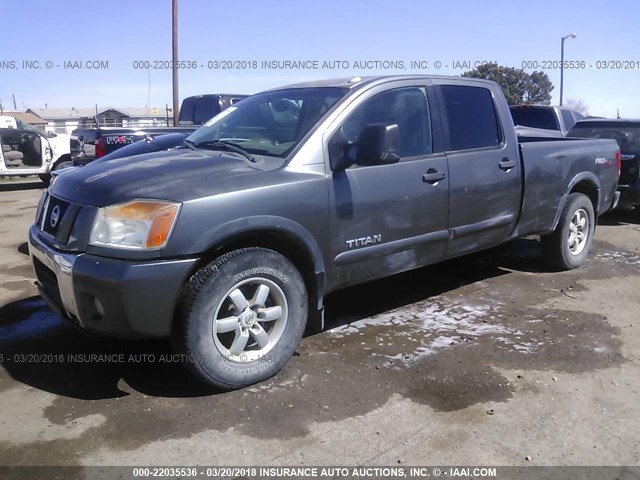 1N6BA07F78N312876 - 2008 NISSAN TITAN XE/SE/LE/PRO-4X GRAY photo 2