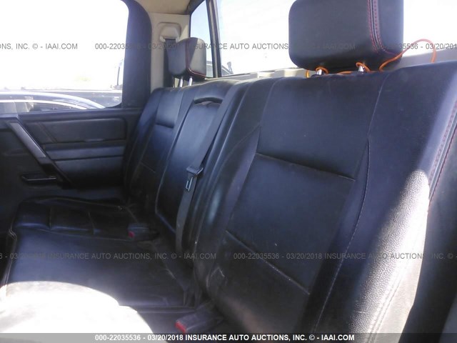 1N6BA07F78N312876 - 2008 NISSAN TITAN XE/SE/LE/PRO-4X GRAY photo 8