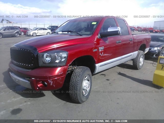 1D7KS28D37J606389 - 2007 DODGE RAM 2500 ST/SLT MAROON photo 2