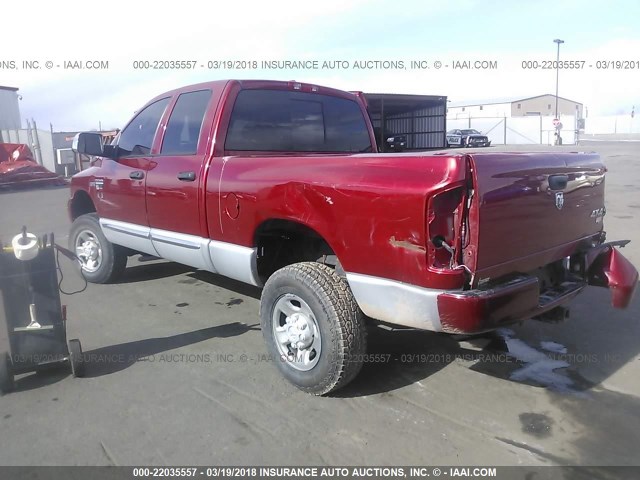 1D7KS28D37J606389 - 2007 DODGE RAM 2500 ST/SLT MAROON photo 3