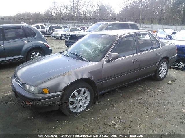 JHMCB7555PC040229 - 1993 HONDA ACCORD LX BROWN photo 2