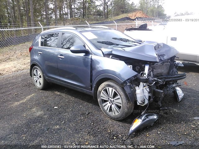 KNDPC3AC4F7685054 - 2015 KIA SPORTAGE EX BLUE photo 1