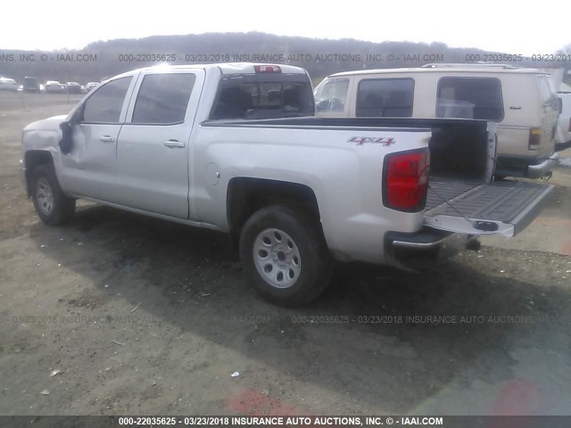 3GCUKREC4EG216410 - 2014 CHEVROLET SILVERADO K1500 LT SILVER photo 3