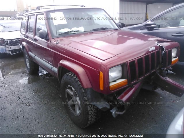 1J4FF68S0XL677568 - 1999 JEEP CHEROKEE SPORT/CLASSIC RED photo 1