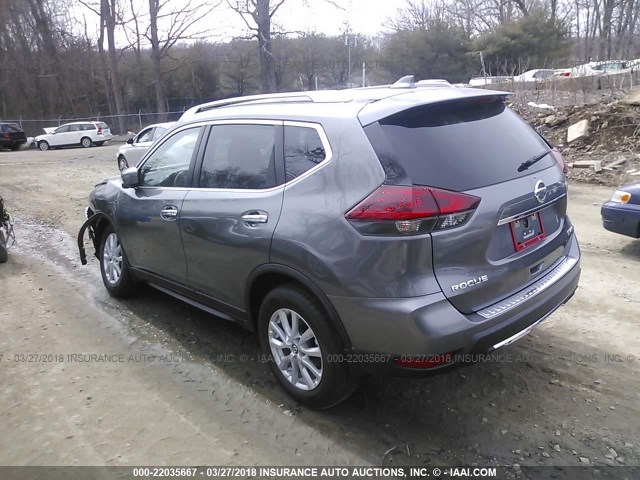 KNMAT2MV7JP507466 - 2018 NISSAN ROGUE S/SV GRAY photo 3