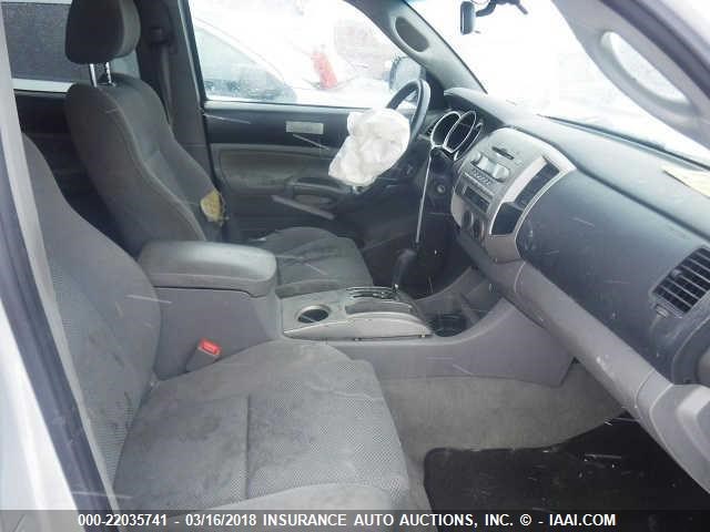 5TELU42N75Z036065 - 2005 TOYOTA TACOMA DOUBLE CAB ვერცხლისფერი ფოტო 5